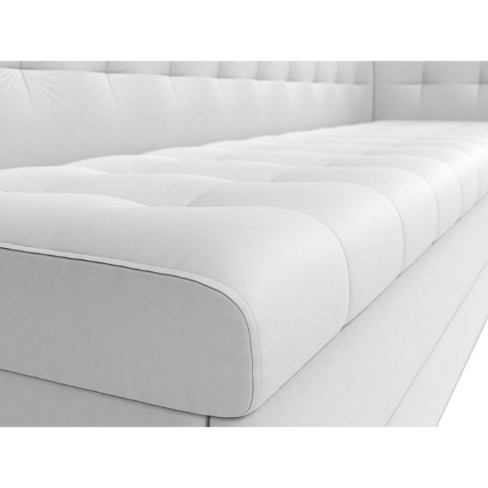 Кухонный диван «Бриз с углом справа», механизм дельфин, экокожа, цвет белый - фото 1908094997