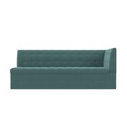 Кухонный диван «Бриз с углом справа», механизм дельфин, велюр, цвет бирюзовый - Фото 2