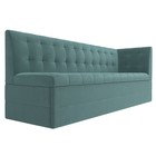 Кухонный диван «Бриз с углом справа», механизм дельфин, велюр, цвет бирюзовый - Фото 3