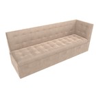 Кухонный диван «Бриз с углом справа», механизм дельфин, велюр, цвет бежевый - Фото 5