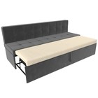 Кухонный диван «Техас», механизм дельфин, велюр, цвет серый - Фото 6