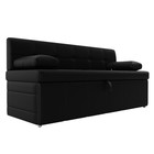 Кухонный диван «Лео», механизм дельфин, экокожа, цвет чёрный - фото 298457513