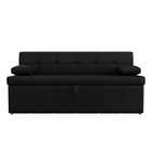 Кухонный диван «Лео», механизм дельфин, экокожа, цвет чёрный - Фото 2