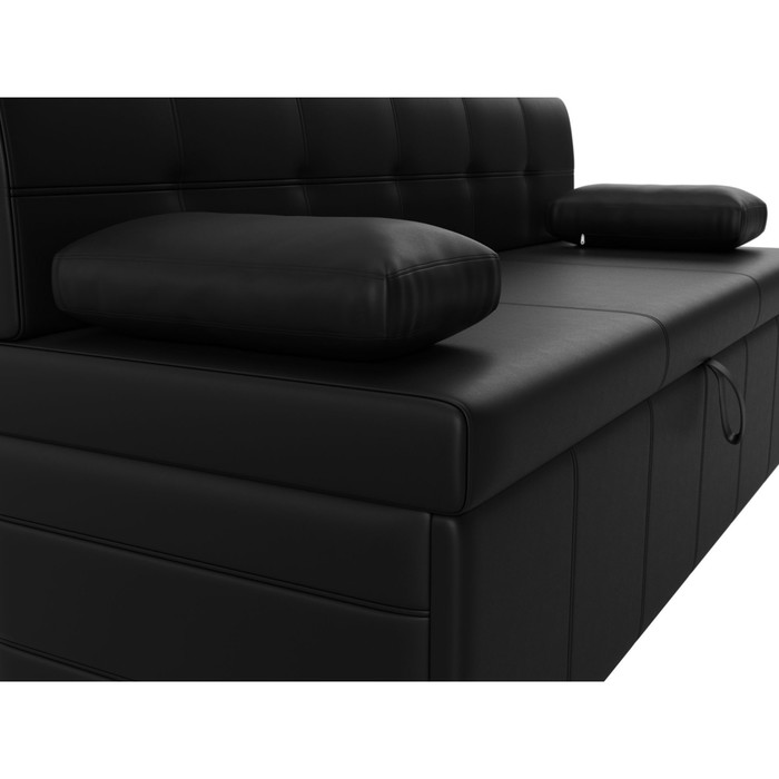 Кухонный диван «Лео», механизм дельфин, экокожа, цвет чёрный - фото 1908095099