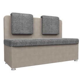 Кухонный диван «Маккон», 2-х местный, без механизма, рогожка, цвет серый / бежевый