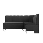 Кухонный диван «Кантри», правый угол, без механизма, велюр, цвет серый - Фото 2