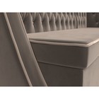 Кухонный диван «Лофт», правый угол, без механизма, велюр, цвет коричневый / бежевый - Фото 4