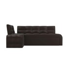 Кухонный диван «Люксор», левый угол, механизм дельфин, экокожа, цвет коричневый - Фото 2