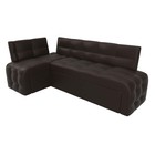 Кухонный диван «Люксор», левый угол, механизм дельфин, экокожа, цвет коричневый - Фото 4