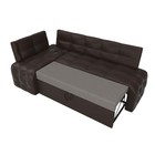 Кухонный диван «Люксор», левый угол, механизм дельфин, экокожа, цвет коричневый - Фото 5