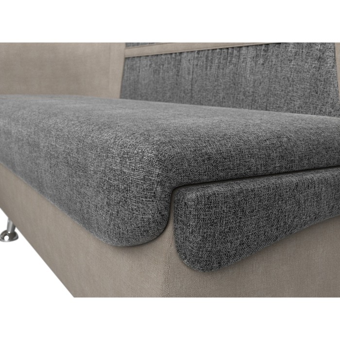 Кухонный диван «Сидней», левый угол, без механизма, рогожка, цвет серый / бежевый - фото 1908095281
