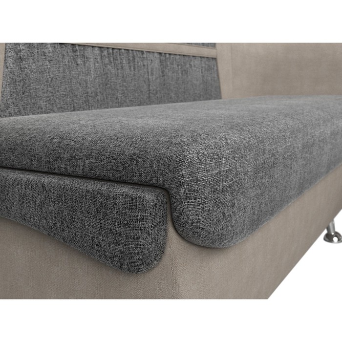Кухонный диван «Сидней», правый угол, без механизма, рогожка, цвет серый / бежевый - фото 1908095292