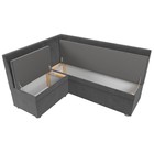 Кухонный диван «Уют», левый угол, без механизма, велюр, цвет серый - Фото 6