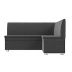 Кухонный диван «Уют», правый угол, без механизма, велюр, цвет серый - Фото 2