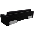 П-образный диван «Принстон», механизм еврокнижка, микровельвет, цвет чёрный - Фото 9