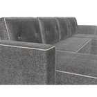 П-образный диван «Принстон», механизм еврокнижка, рогожка, цвет серый / бежевый - Фото 4