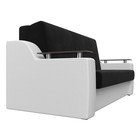 Прямой диван «Сенатор 160», механизм аккордеон, микровельвет/экокожа, цвет чёрный/белый - Фото 4