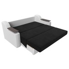 Прямой диван «Сенатор 160», механизм аккордеон, микровельвет/экокожа, цвет чёрный/белый - Фото 8
