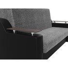 Прямой диван «Сенатор 160», механизм аккордеон, рогожка / экокожа, цвет серый / чёрный - Фото 3