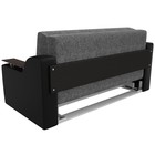 Прямой диван «Сенатор 160», механизм аккордеон, рогожка / экокожа, цвет серый / чёрный - Фото 5