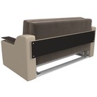 Прямой диван «Сенатор 160», механизм аккордеон, велюр/экокожа, цвет коричневый/бежевый - Фото 5