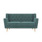 Прямой диван «Брайтон 2 Люкс», без механизма, велюр, цвет бирюзовый - Фото 2