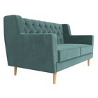 Прямой диван «Брайтон 2 Люкс», без механизма, велюр, цвет бирюзовый - Фото 3