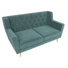 Прямой диван «Брайтон 2 Люкс», без механизма, велюр, цвет бирюзовый - Фото 4