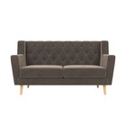 Прямой диван «Брайтон 2 Люкс», без механизма, велюр, цвет коричневый - Фото 2
