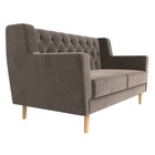 Прямой диван «Брайтон 2 Люкс», без механизма, велюр, цвет коричневый - Фото 3