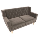 Прямой диван «Брайтон 2 Люкс», без механизма, велюр, цвет коричневый - Фото 4