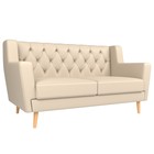 Прямой диван «Брайтон 2 Люкс», без механизма, экокожа, цвет бежевый - Фото 1