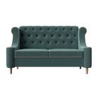 Прямой диван «Бронкс», без механизма, велюр, цвет бирюзовый, кант бежевый - Фото 2