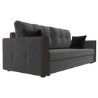 Прямой диван «Валенсия Лайт», механизм еврокнижка, велюр, цвет серый - Фото 3