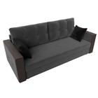 Прямой диван «Валенсия Лайт», механизм еврокнижка, велюр, цвет серый - Фото 5