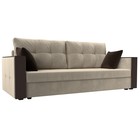 Прямой диван «Валенсия Лайт», механизм еврокнижка, микровельвет, цвет бежевый - Фото 1