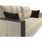 Прямой диван «Валенсия Лайт», механизм еврокнижка, микровельвет, цвет бежевый - Фото 4