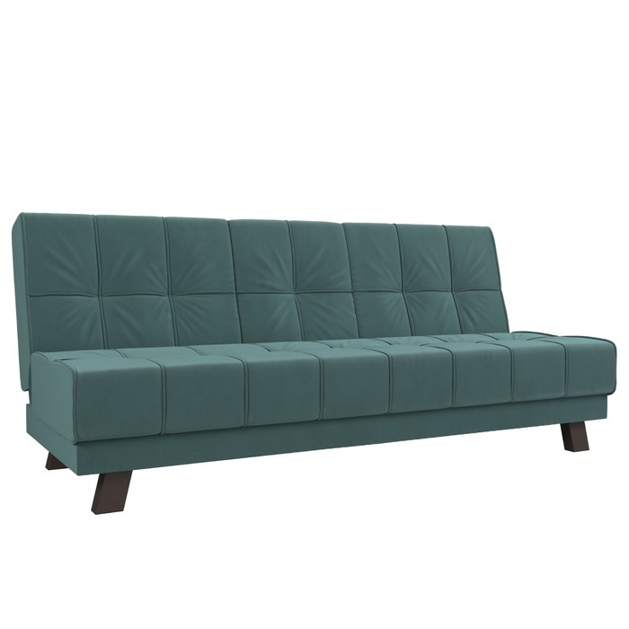 Прямой диван «Винсент», механизм книжка, велюр, цвет бирюзовый - Фото 1