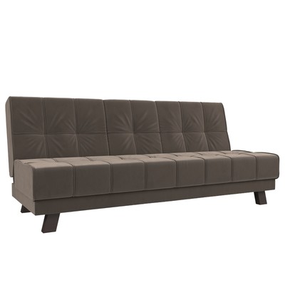 Прямой диван «Винсент», механизм книжка, велюр, цвет коричневый