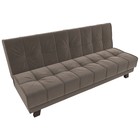 Прямой диван «Винсент», механизм книжка, велюр, цвет коричневый - Фото 5
