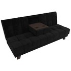 Прямой диван «Винсент», механизм книжка, велюр, цвет чёрный - Фото 2