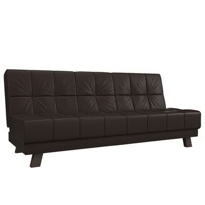 Прямой диван «Винсент», механизм книжка, экокожа, цвет коричневый