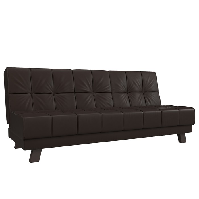 Прямой диван «Винсент», механизм книжка, экокожа, цвет коричневый - Фото 1