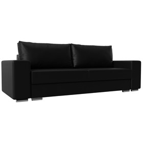 Прямой диван «Дрезден», механизм пантограф, экокожа, цвет чёрный