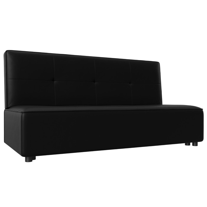 Прямой диван «Зиммер», механизм книжка, экокожа, цвет чёрный - Фото 1