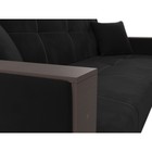 Прямой диван «Валенсия», механизм книжка, микровельвет, цвет чёрный - Фото 2