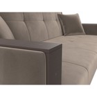 Прямой диван «Валенсия», механизм книжка, велюр, цвет коричневый - Фото 4