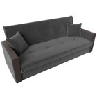 Прямой диван «Валенсия», механизм книжка, велюр, цвет серый - Фото 6