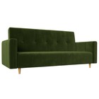 Прямой диван «Вест», механизм книжка, микровельвет, цвет зелёный - Фото 1