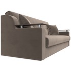 Прямой диван «Сенатор», механизм книжка, велюр, цвет коричневый - Фото 3